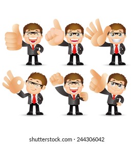 People Set - Business - Big hand. Businessman