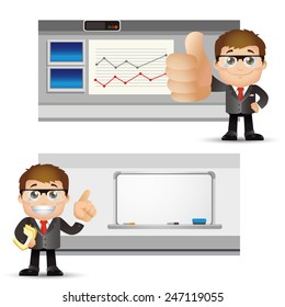People Set - Business - Businessman with chart and board