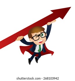 People Set - Business - Super businessman. Up