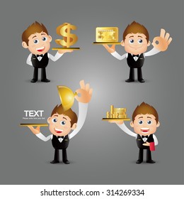 People Set - Business - Waiter serving something