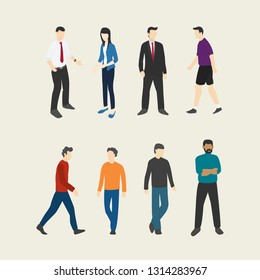 people set collection with flat style - vector illustration