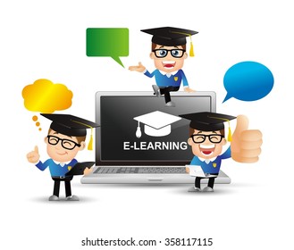 People Set - e-learning concept