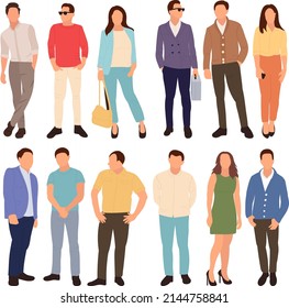 people set flat design, isolated