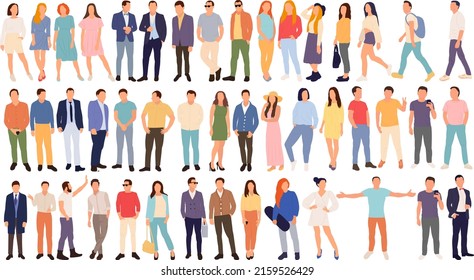 People Set Flat Design Isolated Vector Stock Vector (Royalty Free ...