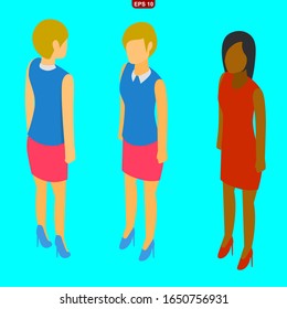People set icons stock vector illustration