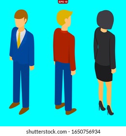 People set icons stock vector illustration