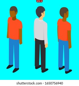 People set icons stock vector illustration