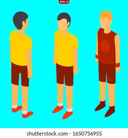 People set icons stock vector illustration