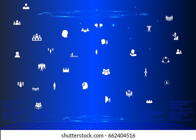 people set icons,background illustration