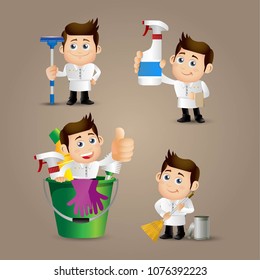 People Set - Profession - Cleaner
