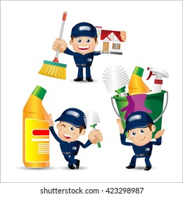 People Set - Profession - Cleaner