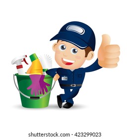 People Set - Profession - Cleaner
