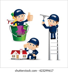 People Set - Profession - Cleaner