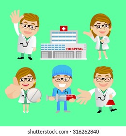 People Set - Profession - Doctor set