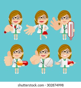 People Set - Profession - Doctor in different poses
