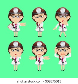 People Set - Profession - Doctor in different poses