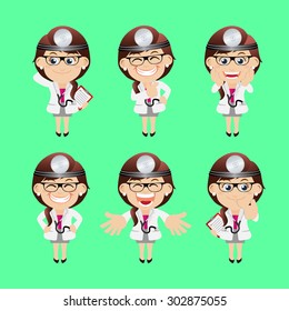 People Set - Profession - Doctor in different poses