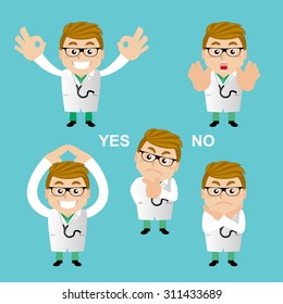 People Set - Profession - Doctor in different poses