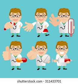 People Set - Profession - Doctor in different poses