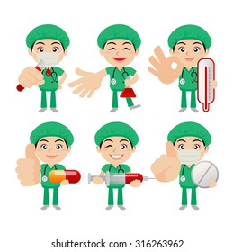 People Set - Profession - Doctor in different poses