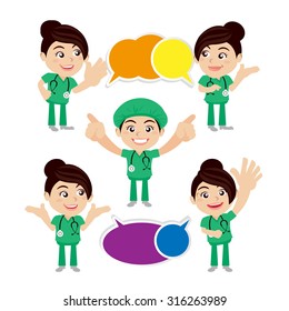 People Set - Profession - Doctor in different poses