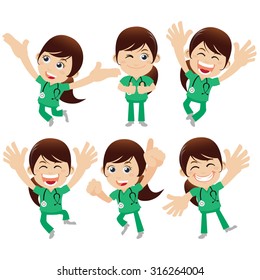 People Set - Profession - Doctor in different poses