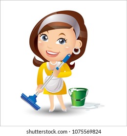 People Set Profession Housekeeper Stock Vector (Royalty Free) 1075566023