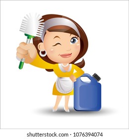 People Set Profession Housekeeper Stock Vector (Royalty Free ...