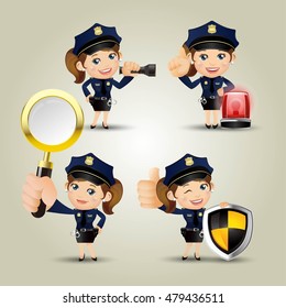 People Set - Profession - Policeman