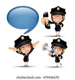 People Set - Profession - Policeman