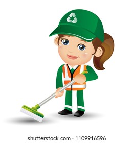 People Set - Profession - Street Cleaner
