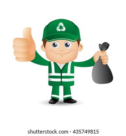 People Set - Profession - Street Cleaner