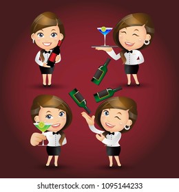 People Set - Profession - Waiter