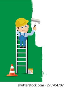 People Set - Profession - Worker Painting the text box