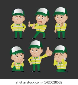 people set. Professional set. street cleaner