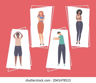 people set of self care theme