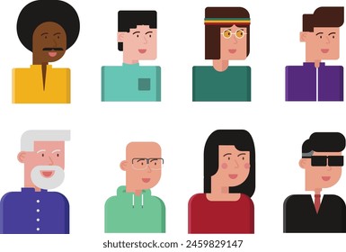 People set vector illustration stock