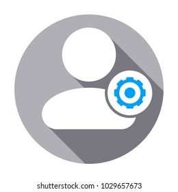 People settings user icon. Vector illustration