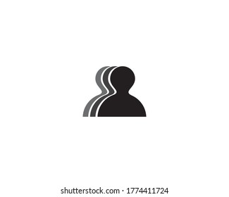 Personas con diseño de logotipo de concepto de sombra
