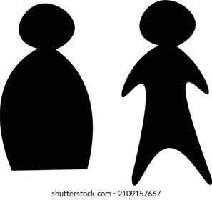 PEOPLE SHADOW  human silhouette BLACK PEOPLE ICON LOGO