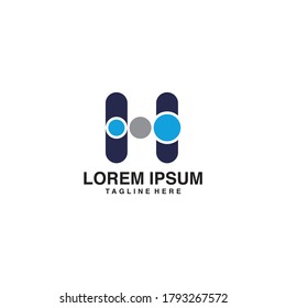 People Shaking Hands Forming Initials H Logo Vector Icon Illustration