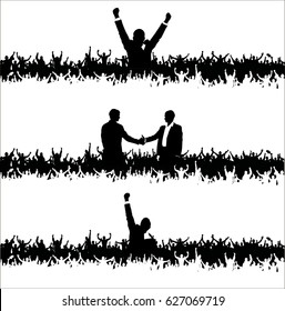 People shaking hands. Poster