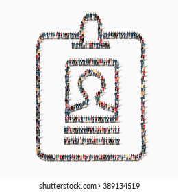 people  shape  badge icon