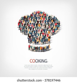 people shape  chef's hat cooking