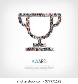 people shape  cup award