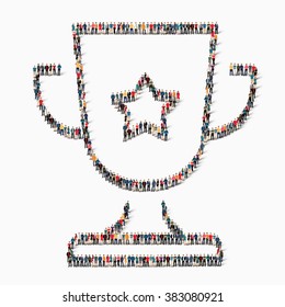 people  shape  cup award icon