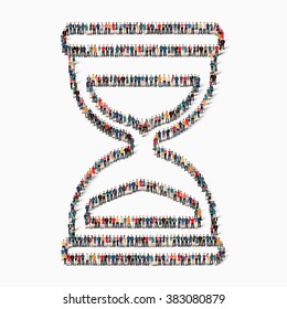 people  shape  hourglass time icon