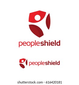 People Shield Logo Template Design