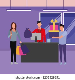 People and shopping
