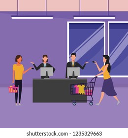 People and shopping